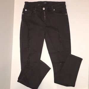 7 For All Mankind Skinny Denim Pants | Distressed Jean Pants | Size 26